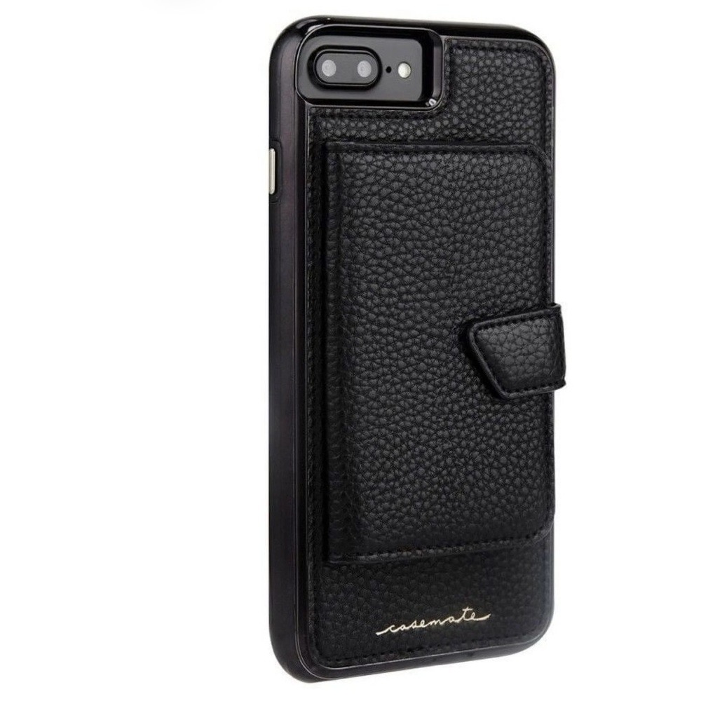 Apple iPhone Black Vegan Leather Case Mate Case For 6s & 6+ - Picture 1 of 11